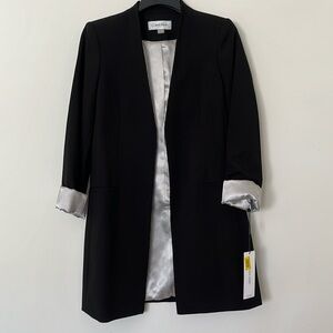 NWT. Calvin Klein open front coat